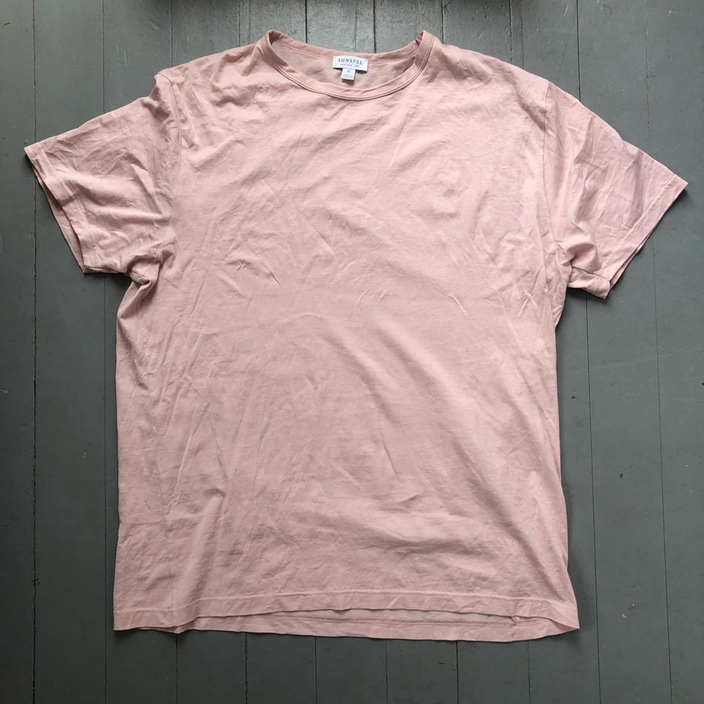 Sunspel T Shirt XL Made in England Pink Rose